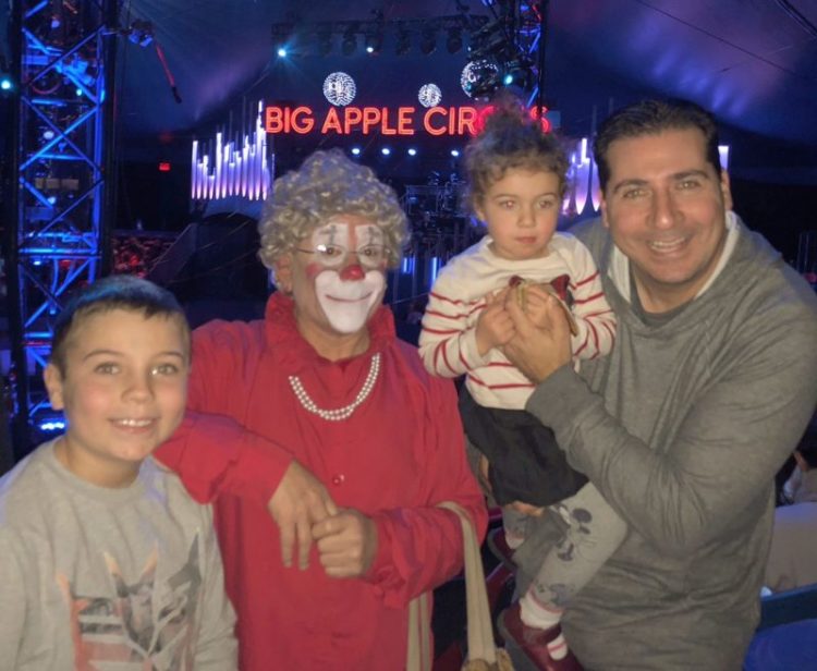 Clownng around with "Grandma the Clown" at Big Apple Circus